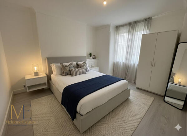 Staged bedroom