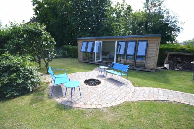 Garden Firepit and Garden Office/Studio
