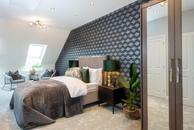 Norbury top floor main bedroom with dressing area and en suite shower room