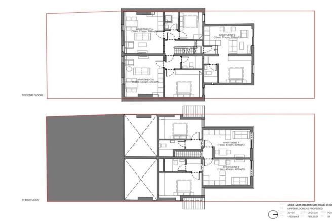 Proposed Upper Floor plans