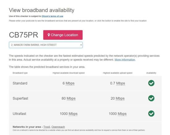broadband speed