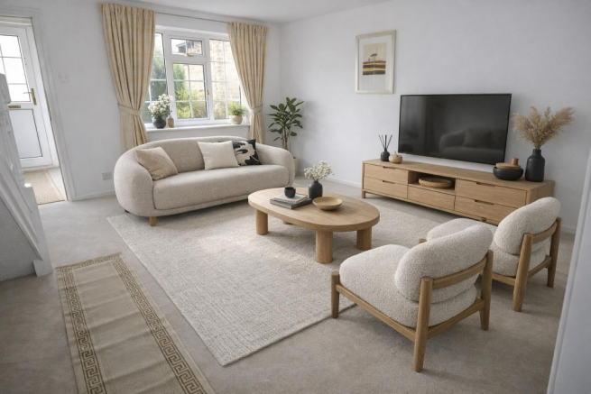 Living Room Virtually Staged