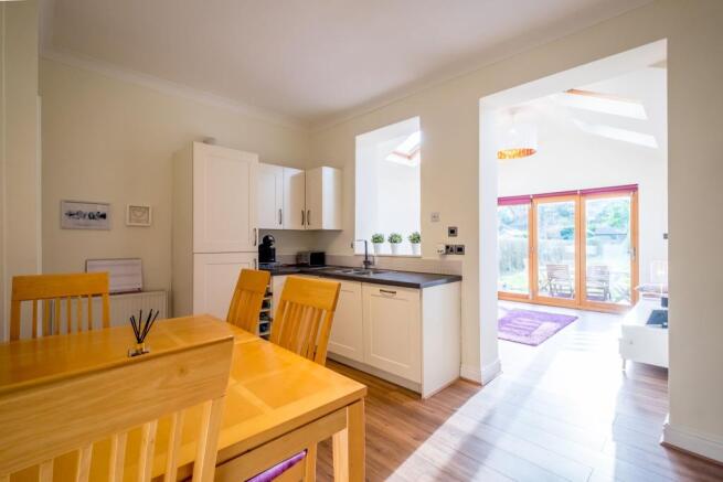 Dining kitchen open plan with the family room