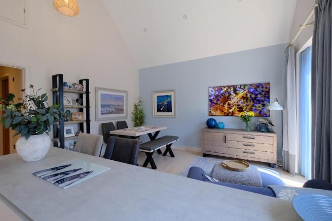 Open plan kitchen, dining & sitting room