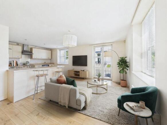 Open-Plan Living Kitchen (Virtually Furnished)