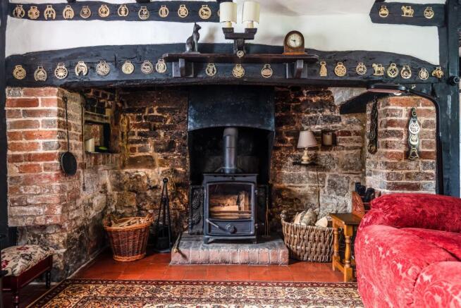 Snug with inglenook feature fireplace