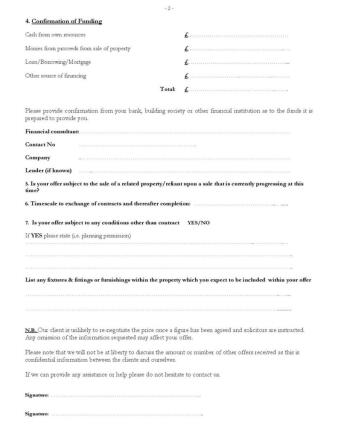 Tender Form - 136 We