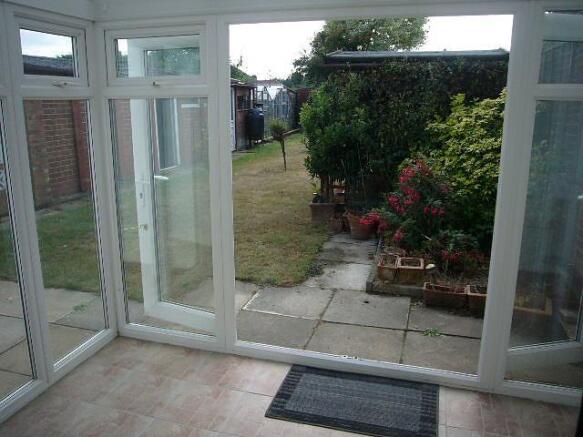 Conservatory out to garden