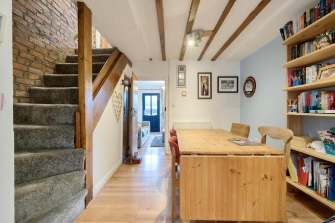 Dining room and stairs to first floor