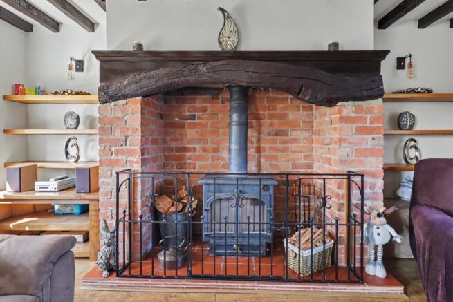 Fireplace in living room