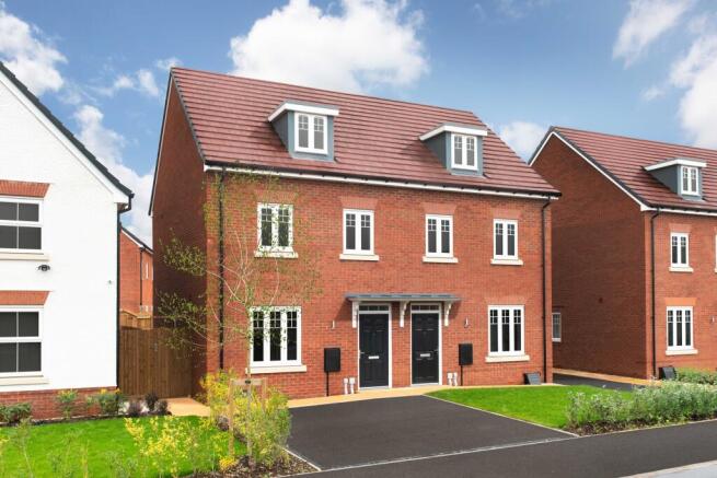 3-bed semi-detached on Former Ashbourne Airfield, 
Harrison Way, 
Ashbourne, 
Derbyshire, 
DE6 1LS
, £349,995
