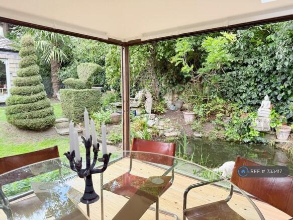 Dining Area Overlooking Pond