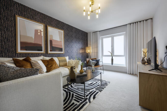 Indicative Living Room, Contemporary Modern Decoration