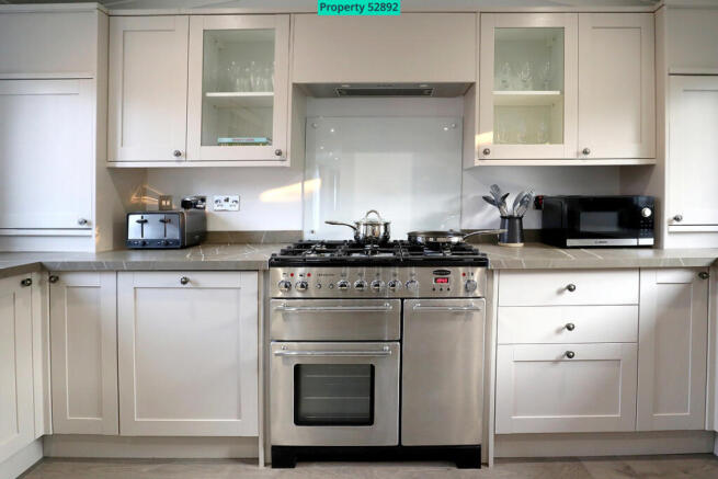 Kitchen with range cooker