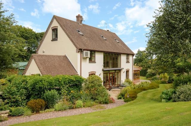 The rear of the house from the mature garden