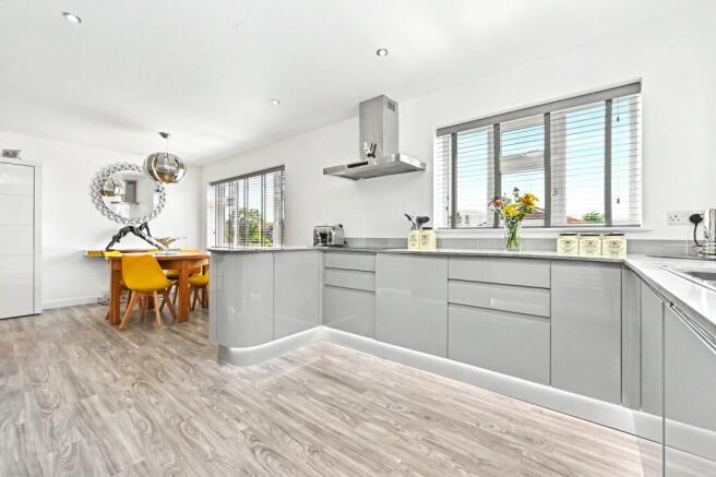 Kitchen to dining space