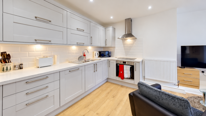 Bright Modern Open-Plan Kitchen Interior