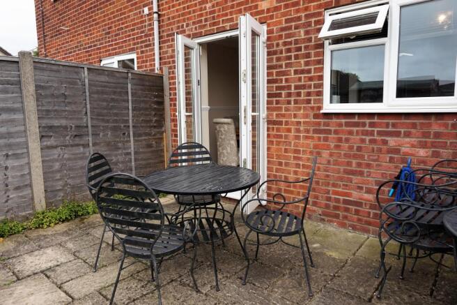 Rear patio area