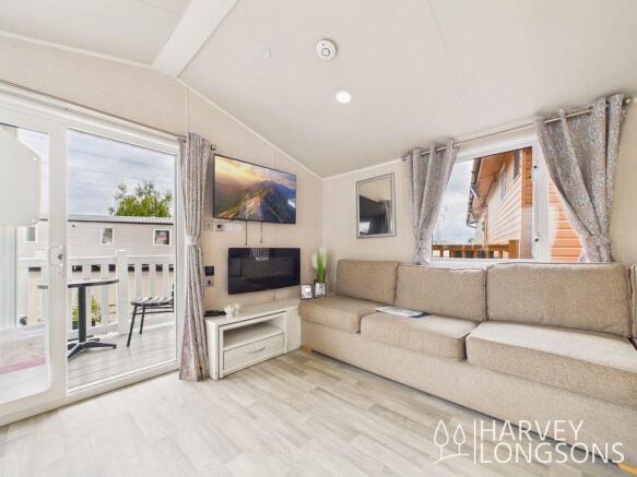 Living Area in the Atlas Lookout Holiday Caravan a
