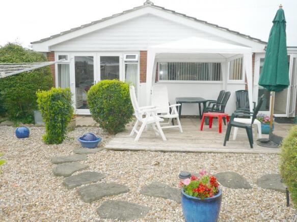 A view of the rear of the bungalow