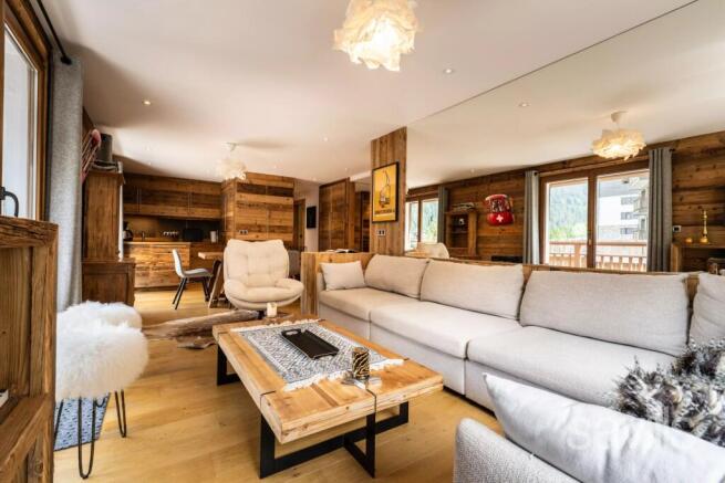 Living room apartment Courchevel Moriond