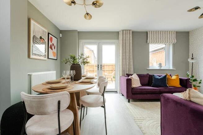 A modern living/dining space
