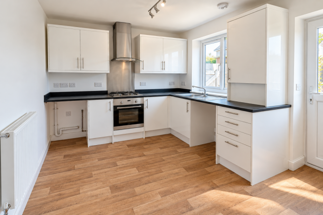 L shaped kitchen