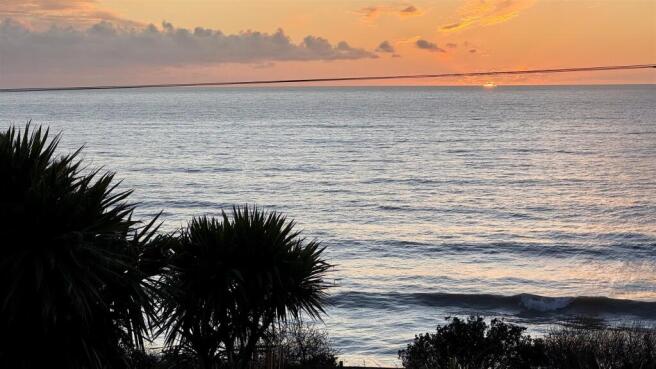 sunset from house