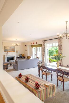 Lounge area opening onto the patio  views