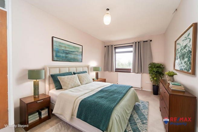 Virtually Staged Primary Bedroom