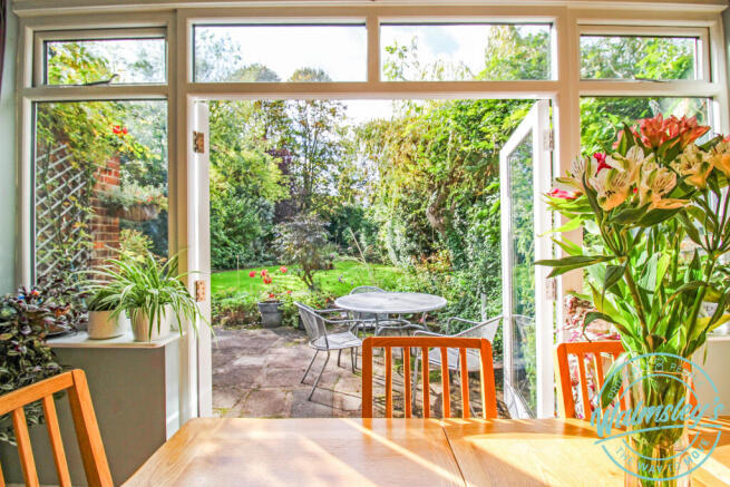 French doors to garden