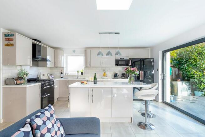 Modern kitchen with large island perfect for entertaining