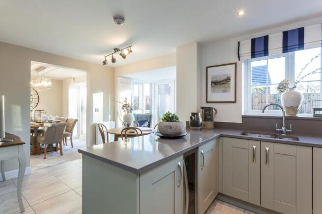 Typical Cambridge kitchen and family area