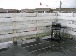 Terraced balcony