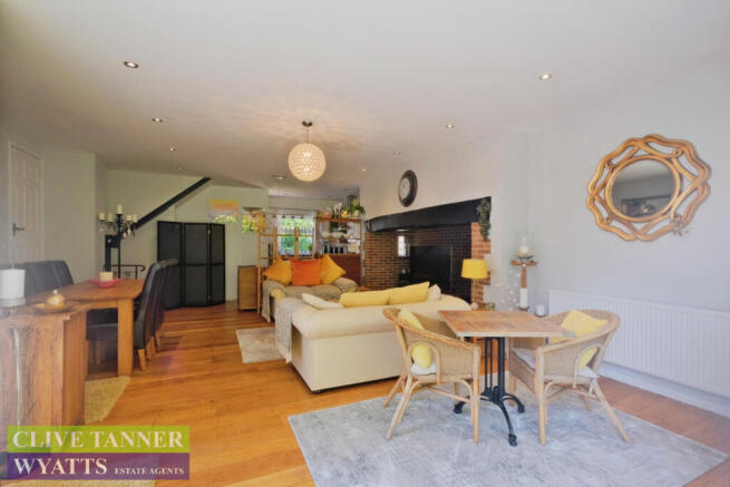 Living Room/Kitchen Diner With Lights On