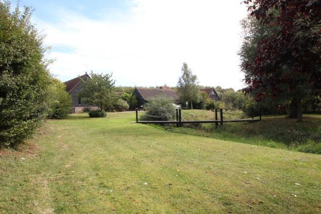 Looking towards barn from the west