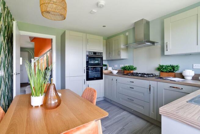 Enjoy meals together in the social kitchen breakfast area