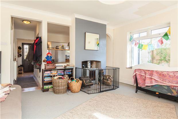 Lounge with wood burner