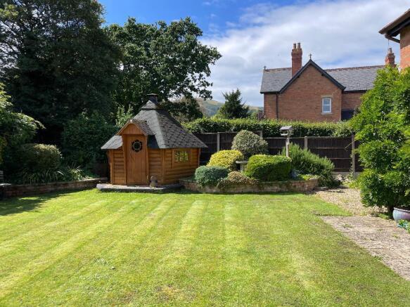 Rear garden and Kota BBQ shed