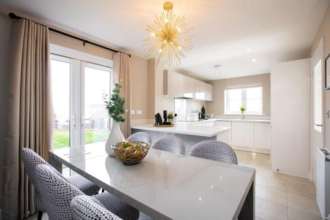Share family meals in a spacious dining area
