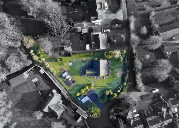 Aerial view of the plot