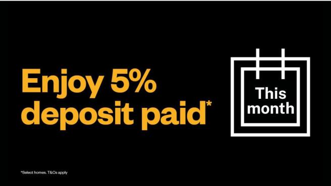5% deposit paid*