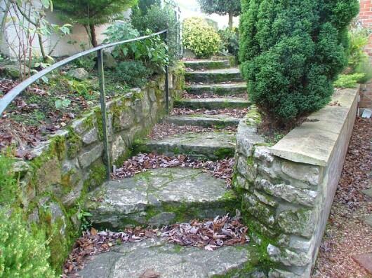 Steps to garden