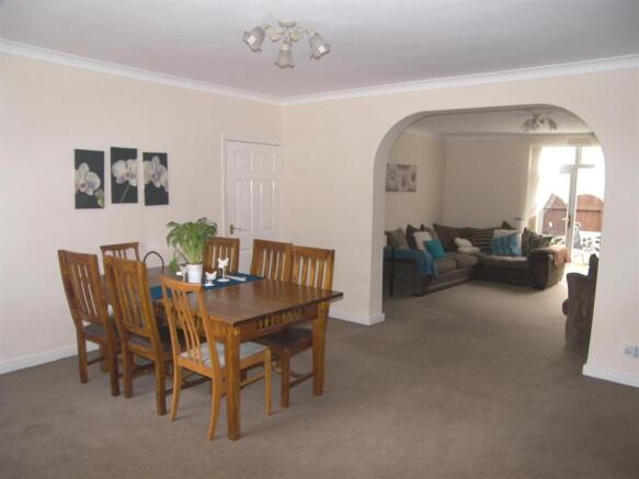Generous dining room