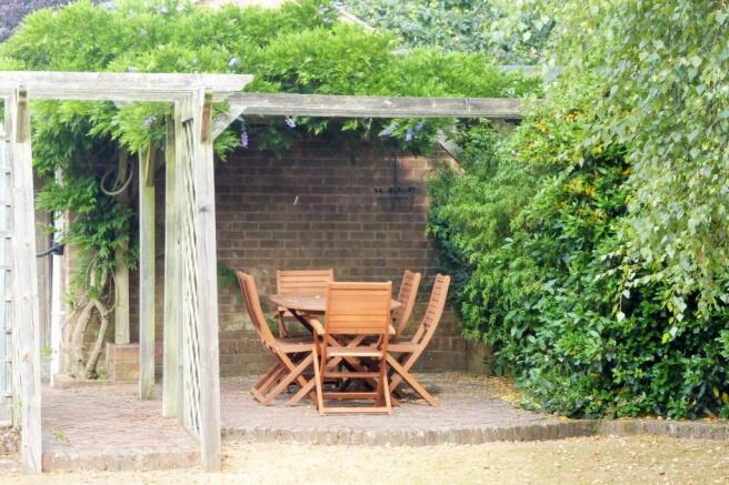 Sheltered patio a...
