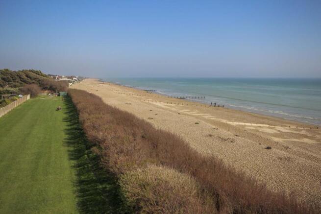 Greensward and beach