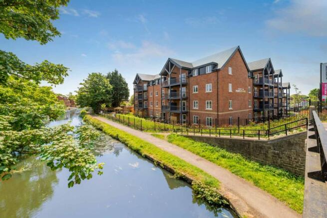 View of Poppy Grange from the Leeds & Liverpool canal