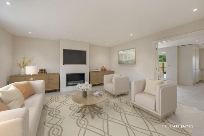 Sitting Room, Beech House, Riverside Close, Ryhall (CGI)