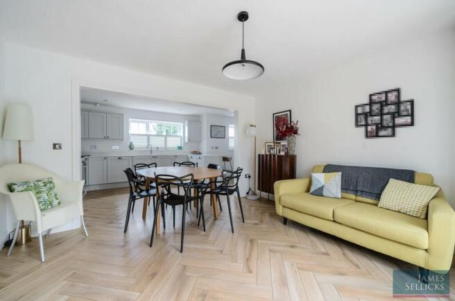 Open plan living dining kitchen