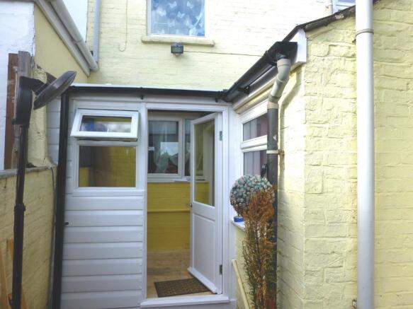 Covered rear porch